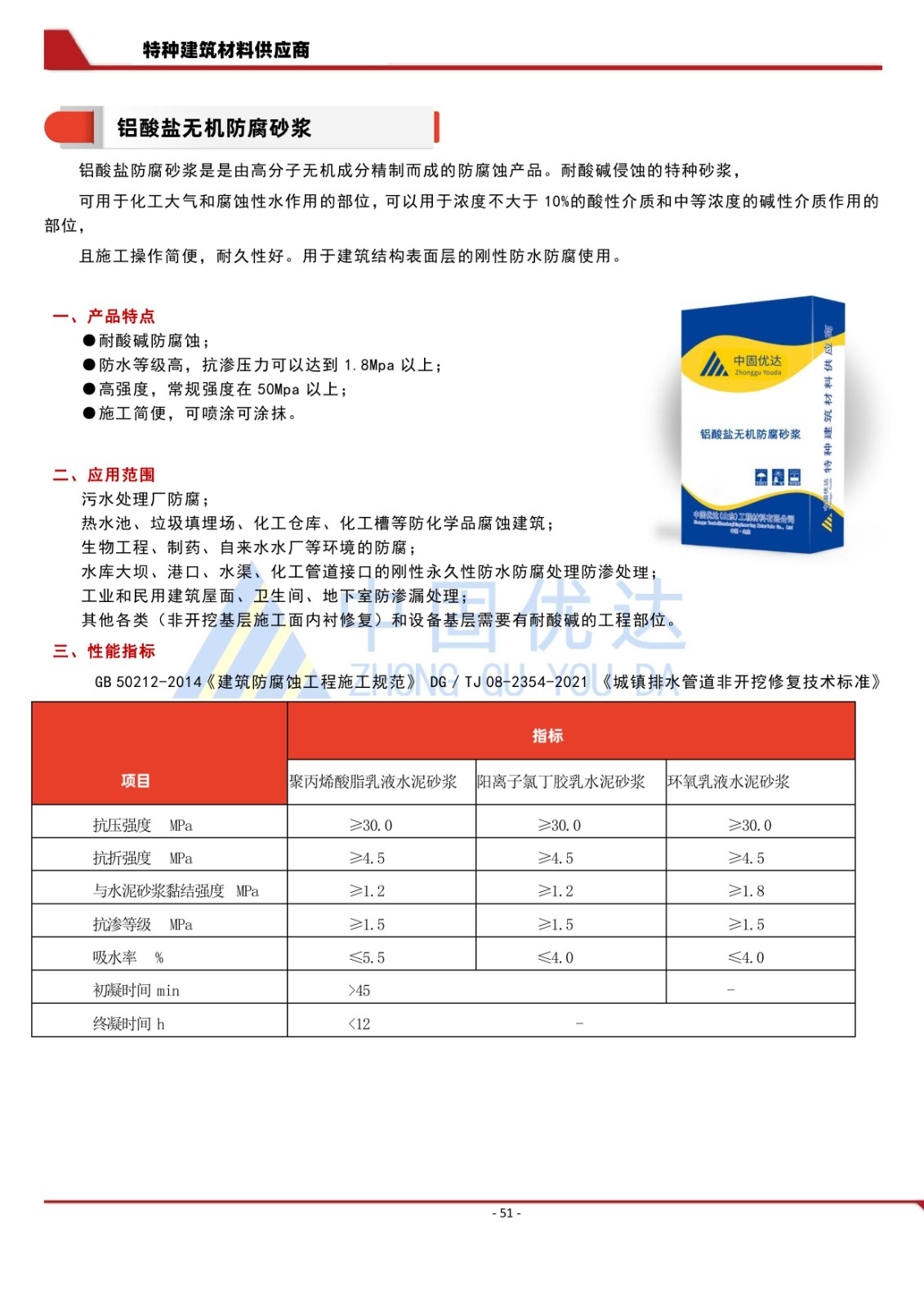 鋁酸鹽無機防腐砂漿